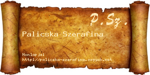 Palicska Szerafina névjegykártya